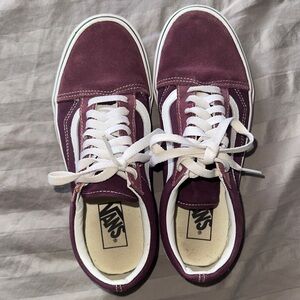 Vans Old Skool Canvas & Suede Sneakers - Burgundy / Fig
